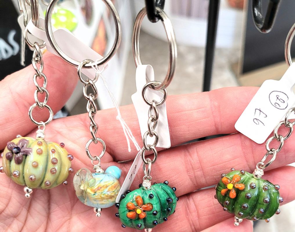 Sandy Fulbrook Lampwork beaded keyrings